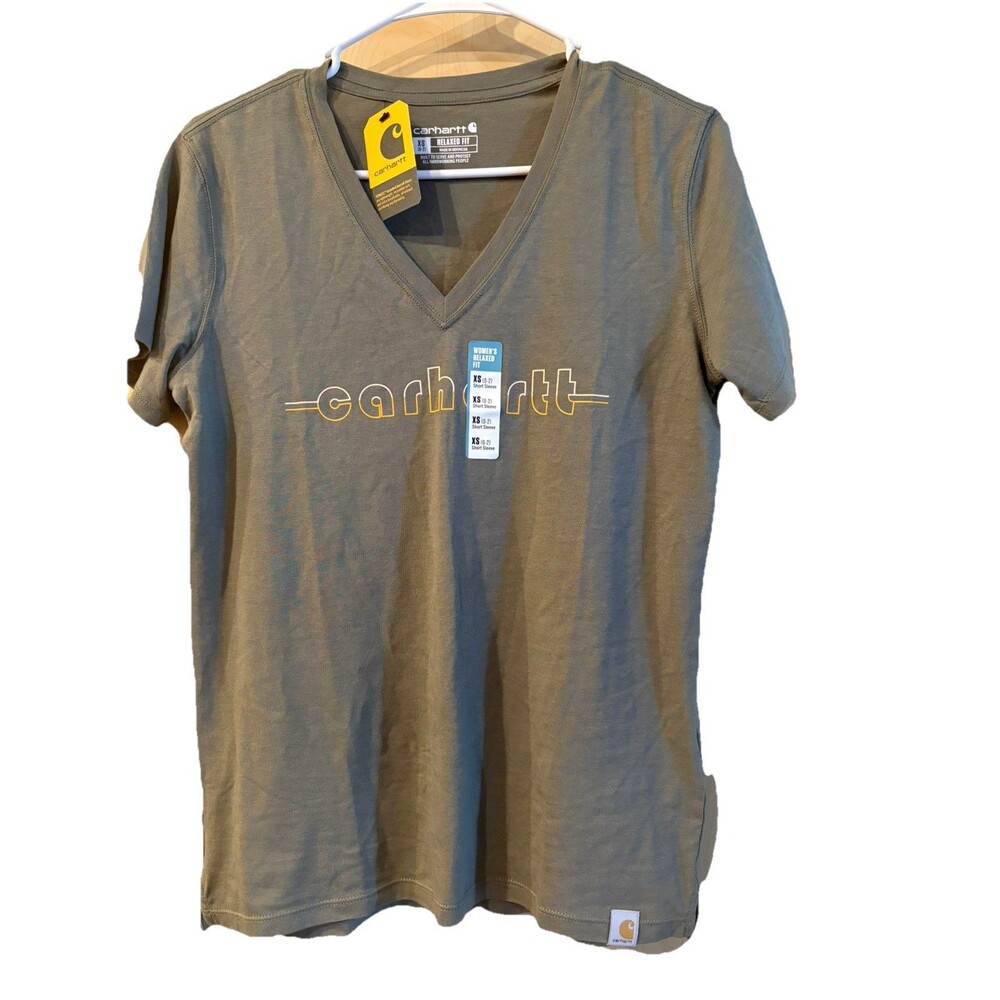 Carhartt Relaxed Fit Lightweight SS Graphic V-neck T-Shirt XS oí NWT